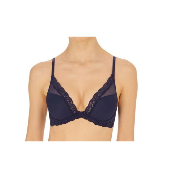 Natori 730023 Feathers Contour Plunge T-Shirt Bra Twilight ( 30DDD ) - Picture 1 of 5